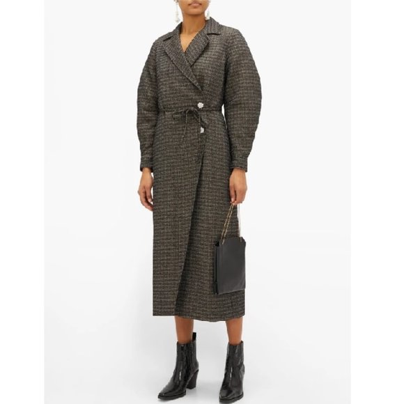 Ganni Jackets & Blazers - GANNI Crystal-Flower Checked Coat